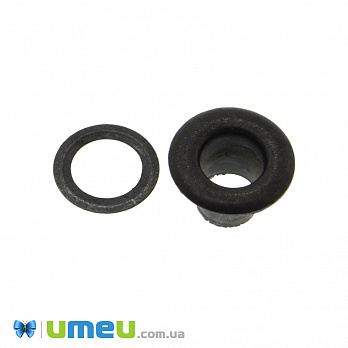 Люверсы металлические, 10 мм, Черные окрашенные (SEW-040162)