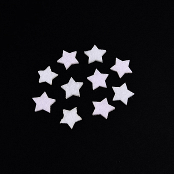 Декоративное изделие из фетра Звёздочка, 1,5 см, Белая (FLT-051594)
