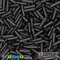 Бисер японский Miyuki Стеклярус 6 мм BGL2-401F, Черный матовый (BIS-045909)