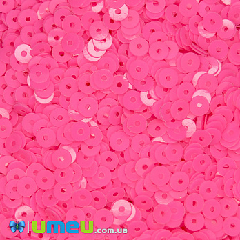 Пайетки Индия круглые плоские, 4 мм, Розовые (PAI-041803)