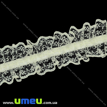 Кружево на резинке, 40 мм, Кремовое (LEN-015511)