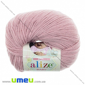 Пряжа Alize Baby Wool 50 г, 175 м, Рожева бліда 161 (YAR-025232)