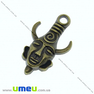 Подвеска метал. Амулет Дина Винчестера, 32х19 мм, Античная бронза (POD-003355)