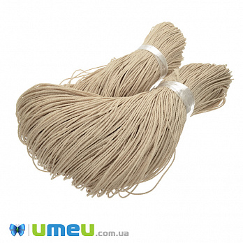 Полиэстеровый шнур крученый, 1,5 мм, Бежевый (LEN-047446)