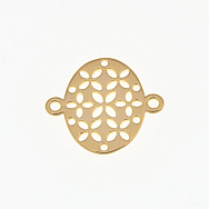 Коннектор Овал, 19,5х17 мм, Латунь с покрытием 18 kt (KON-061393)