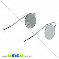 Швензи з площадкою 10 мм, Темне срібло, 26х10 мм (OSN-014125)