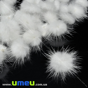 Помпон норковий 2-2,5 см, Білий (DIF-036108)
