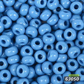 Бісер чеський 2/0, №63050, Блакитний темний, Натуральний (BIS-054967)
