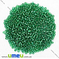 Бисер китайский средний, 8/0, Зеленый блестящий, 3 мм (BIS-007977)