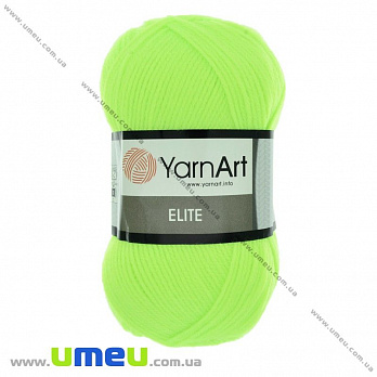 Пряжа YarnArt Elite 100 г, 300 м, Салатовая яркая 79 (YAR-029631)