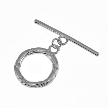 Тогл Круглий, 34х24 мм, Латунь з покриттям Родій (ZAM-060815)