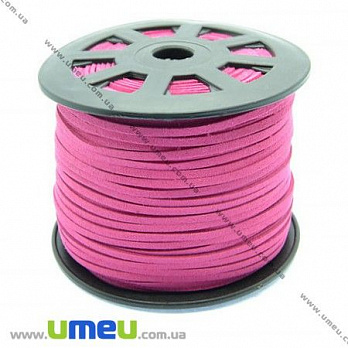 Замшевый шнур, 3 мм, Малиновый (LEN-000373)