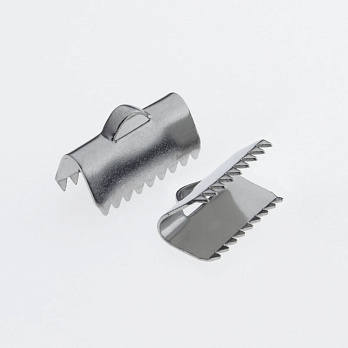 Зажим для лент из нержавеющей стали, 13х8 мм, Темное серебро (STL-055816)