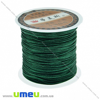 Нейлоновый шнур (для браслетов Шамбала), 1 мм, Изумрудный(LEN-003380)
