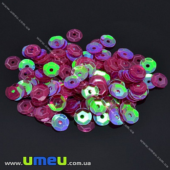 Пайетки Китай круглые граненые, 6,5 мм, Бордовые AB (PAI-001522)