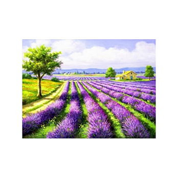 Набор алмазной живописи на подрамнике 30х40 см, Лавандовое поле (SXM-056321)