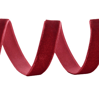 Лента бархатная, 10 мм, Красная (LEN-017045)