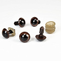 Глазки со штифтом круглые (с заглушками), 12 мм, Коричневые (DIF-057847)