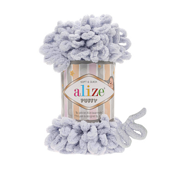 Пряжа Alize Puffy 100 г, 9,2 м, Сіра світла 416 (YAR-036444)
