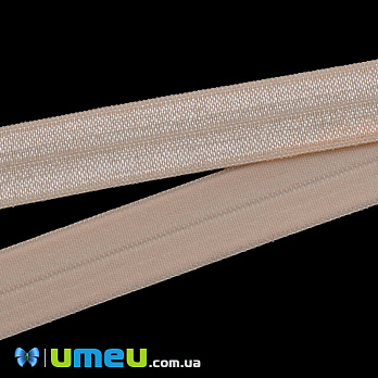 Трикотажна бейка, 15 мм, Рожево-персикова світла (LEN-039475)