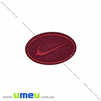 Термоаплікація Nike, 3х2 см, Бордова (APL-031662)