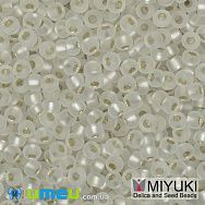 Бисер японский Miyuki круглый RR 8/0 №1F, Серебристый матовый (BIS-045913)