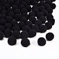 Помпоны бархатные 1 см, Черные (DIF-052579)