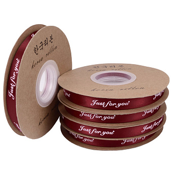 Атласна стрічка Just for you, 10 мм, Червона темна (LEN-055270)