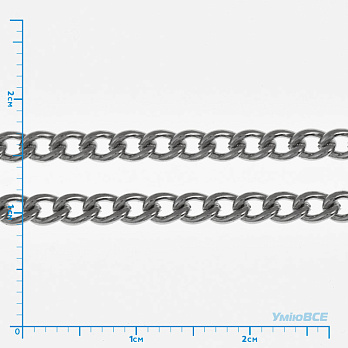 Цепь из нержавеющей стали, 3 мм, Темное серебро (ZEP-058381)