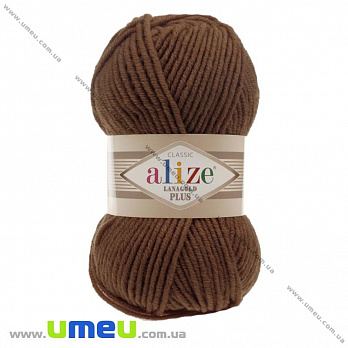Пряжа Alize Lanagold Plus 100 г, 140 м, Коричневая 373 (YAR-029541)