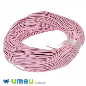 Кожаный шнур, 1,5 мм, Розовый светлый (LEN-044185)