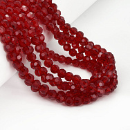 Бусины круглые граненые, 6 мм, Красные темные (BUS-057324)