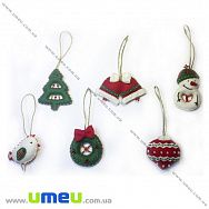 Набір з фетру для створення 6 іграшок, Ялинкові іграшки ФН-93, 6х7 см (FLT-034885)