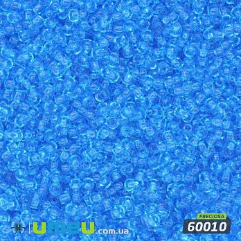 Бисер чешский 13/0, №60010, Голубой, Прозрачный (BIS-019786)