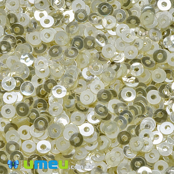 Пайетки Индия круглые плоские, 2,5 мм, Желтые (PAI-037551)