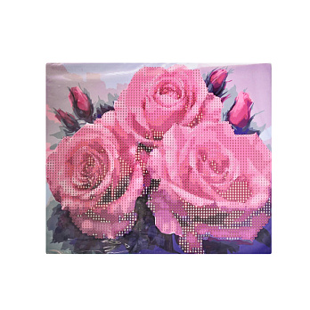 Набор алмазной живописи на картоне 25х21 см, Розы (SXM-052465)