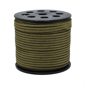 Замшевий шнур, 3 мм, Оливковий темний (LEN-033655)
