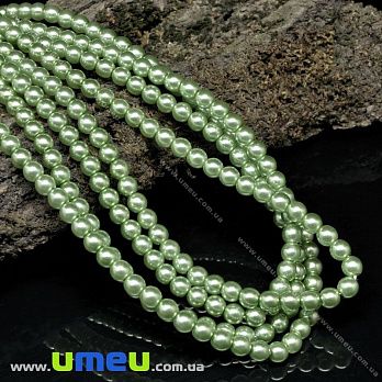 Намистини чеське скло Preciosa Перли 4 мм 70454, Салатовий (BUS-036069)