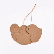 Бірки для подарунків, Серце, 45х40 мм, Крафт (UPK-056660)
