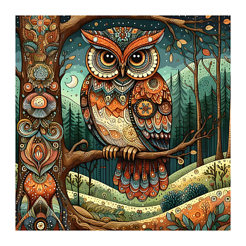 Набор алмазной живописи на подрамнике 30х30 см, Мудрая птица (SXM-056357)