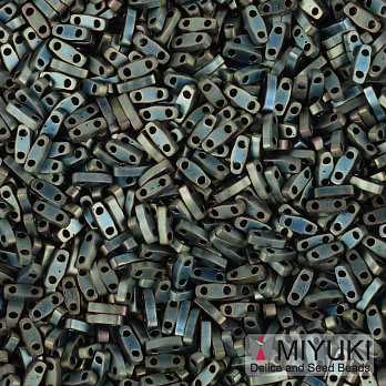Бисер японский Miyuki QUARTER TILA №2008, 5х1,2 мм, Ирис зеленый матовый (BIS-053275)
