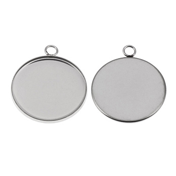 Основа круглая из нерж. стали, 29х26 мм, 25 мм, Темное серебро (STL-056070)