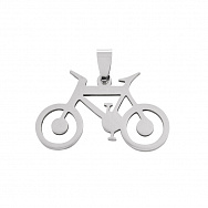 Підвіска з нерж. сталі Велосипед, 37х24 мм, Темне срібло (STL-051902)