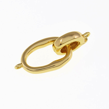 Застібка, 30х12 мм, Латунь із покриттям 18 kt (ZAM-055431)
