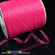 Стрічка з органзи, 6 мм, Малинова (LEN-015771)