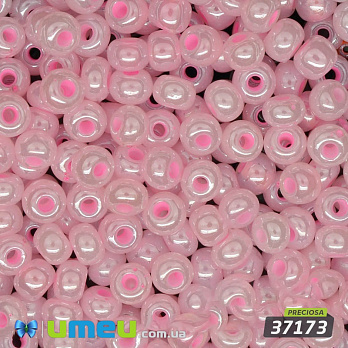 Бісер чеський 4/0, №37173, Рожевий світлий, Перламутровий (BIS-034277)