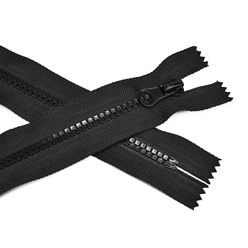 Блискавка тракторна Квадратний зуб нероз'ємна 18 см, Тип 5, Чорна (ZIP-060405)