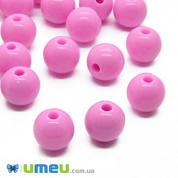 Намистини пластикові Круглі, 10 мм, Рожеві (BUS-008780)