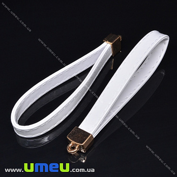 Основа для брелка, Кожзам, 10 см, Белая (OSN-036431)