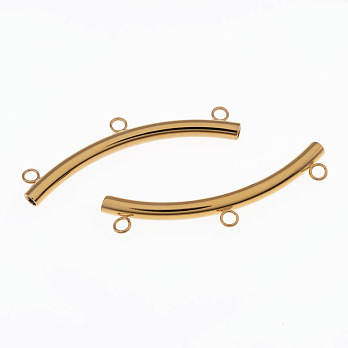 Намистина з нержавіючої сталі Трубочка, 50х4 мм, Золото (STL-055712)